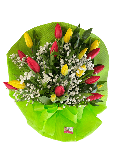 Bouquet di Tulipani Gialli e Rossi