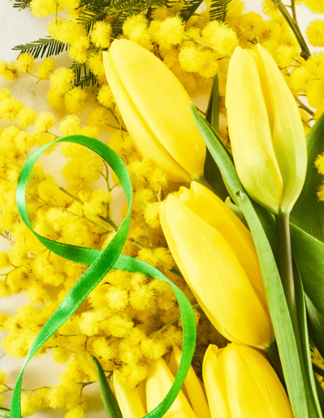 Bouquet di Tulipani e Mimosa