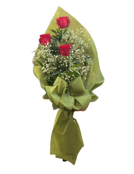 Mazzo Funebre 3 Rose Rosse
